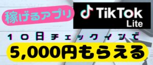 tiktok lite　キャンペーンバナー